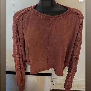 Free people Women's Distressed crop Top